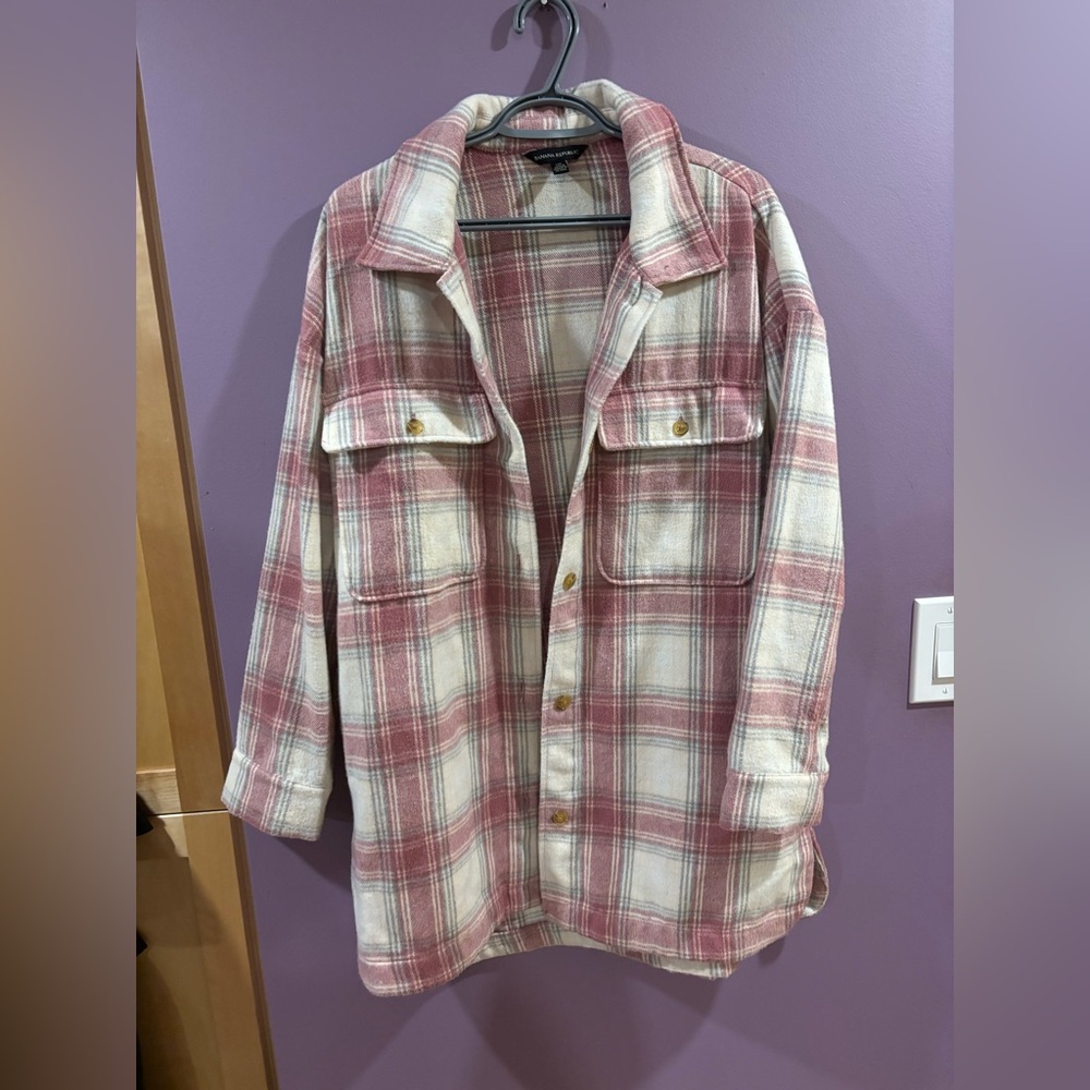 Banana Republic pink shacket